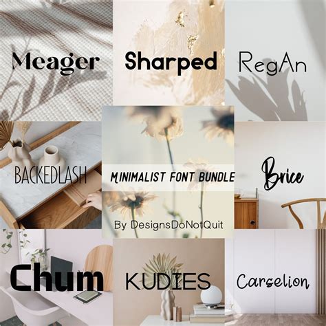 12 Minimalist Fonts Bundle Canva Fonts, Circuit Fonts, Procreate Fonts ...