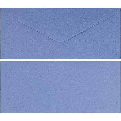 96-Pack #10 Standard V-Flap Windowless Business Envelopes Light Blue, 9 ...