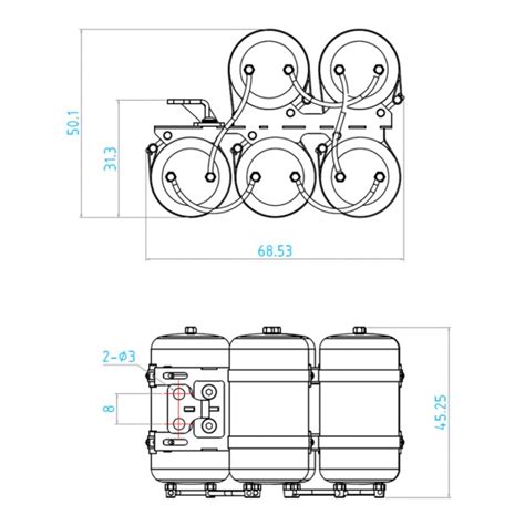 scm-modellbau - Lesu Druckluftkessel 5 fach Metall Tamiya LKW 1:14 G ...