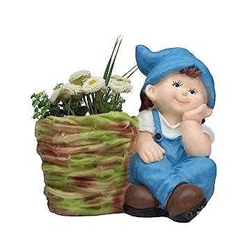 Wonderland Boy Sitting with Big Eyes Resin Pot Planter | Material Resin ...