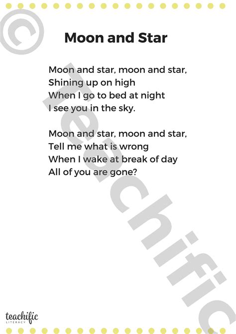 Poems: Moon and Star, K-3 | Teachific