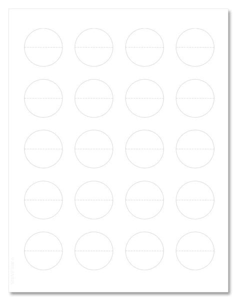 Standard White Matte Round Perforated Center Seal Labels, 1.5 Inch ...