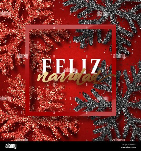 Merry Christmas. Spanish inscription. Feliz Navidad Stock Vector Image ...