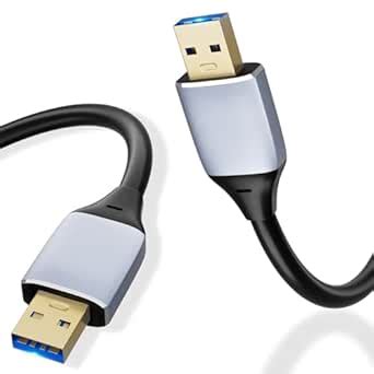 USB 3.0 1.5ft SuperSpeed Data Transfer Cable - USB A to A Male to Male ...