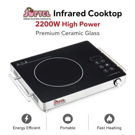 Softel - BEDIYA 2200 Watts Infrared Cooktop with Grill Rack | Stainles ...