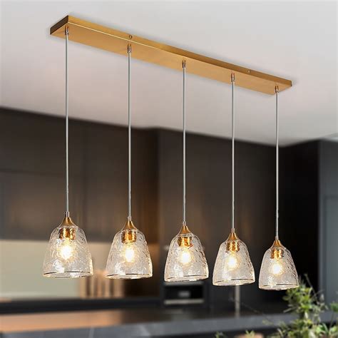 LNC Dolohovstrout 5-Light 45.2'' Oversize Polished Gold and Textural ...