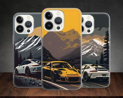Lo-fi German Luxury 911 GT3 Sports Car Phone Case for iPhone 14 13 Pro ...
