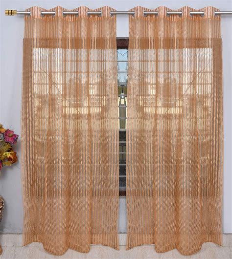 Buy AJNA HOME Tissue Net Curtain for Window 9 Feet, ZikZak Design with ...