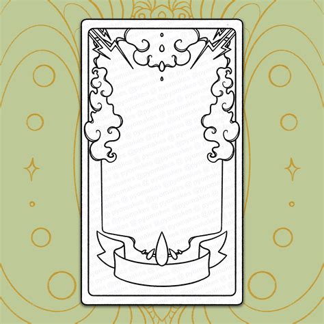 Storm Design Printable Tarot Card Template Blank Tarot Card Template ...