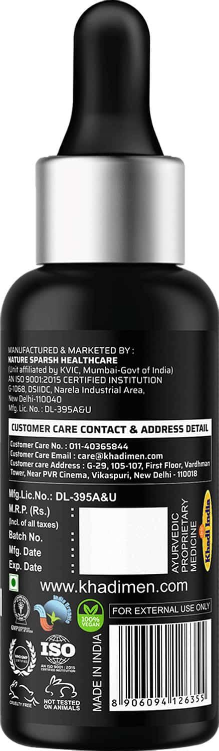 Buy KHADI MEN BEARD OIL 100% GROWTH OIL HAIR OIL-30ML Online & Get Upto ...