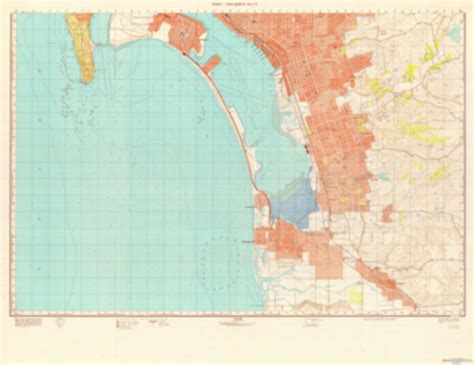 San Diego, CA 2 (USA) - Soviet Military City Plans – Longitude Maps