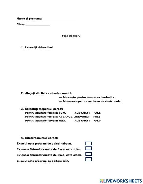 Image result for Exercitii Excel