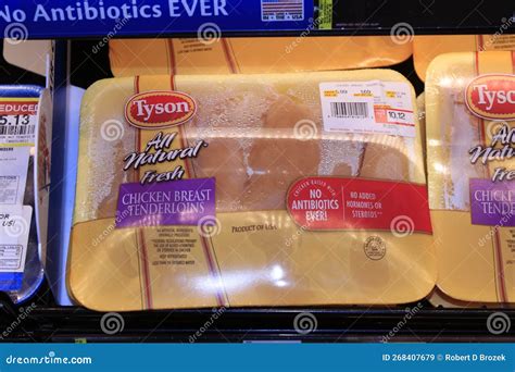Tyson Chicken Breasts Shot Closeup in a Store on a Shelf Editorial ...