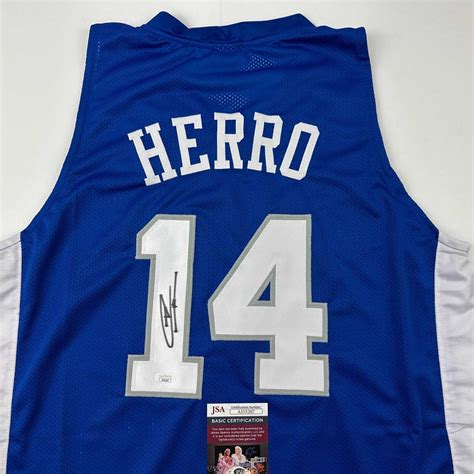 Autographed/Signed Tyler Herro Kentucky Blue College Basketball Jersey ...