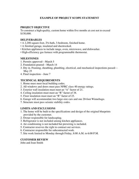 Image result for Project Scope Guideline Template