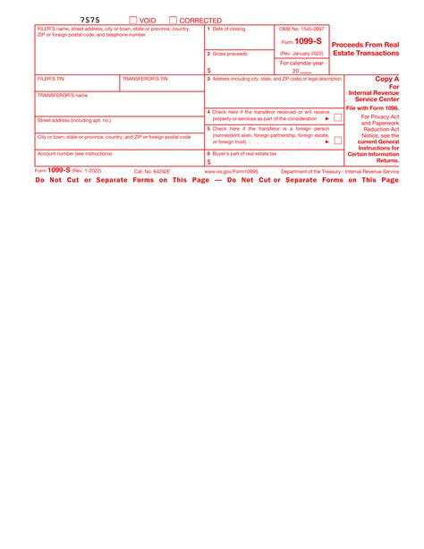Form 1099-S 2025-2026 - Fill, Edit and Download - PDF Guru