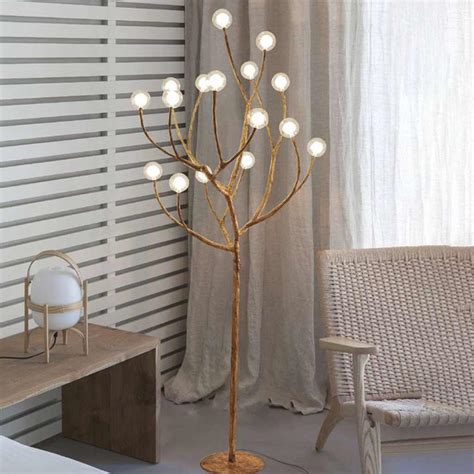 Metal Tree Branch Floor Lamp