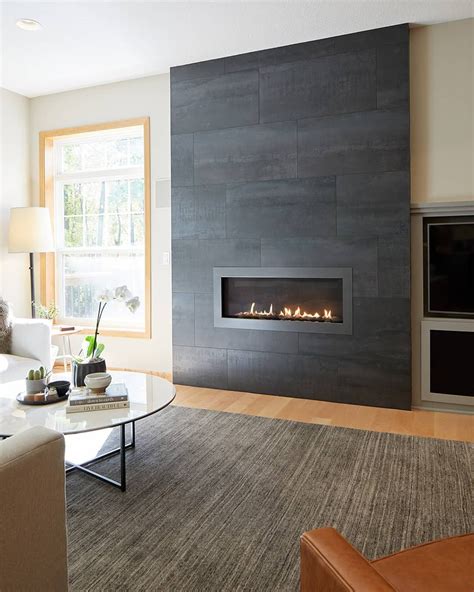 We'll be here until further notice... | Contemporary fireplace, Tiled ...