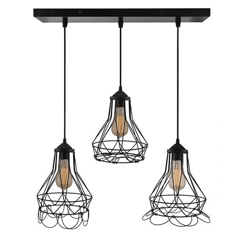 3-Lights Linear Cluster Chandelier Folding Black Diamond Hanging Penda ...