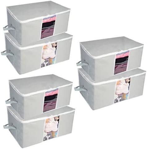 Homestrap Set of 6 Non Woven Underbed Storage Organizer/Blanket Cover ...