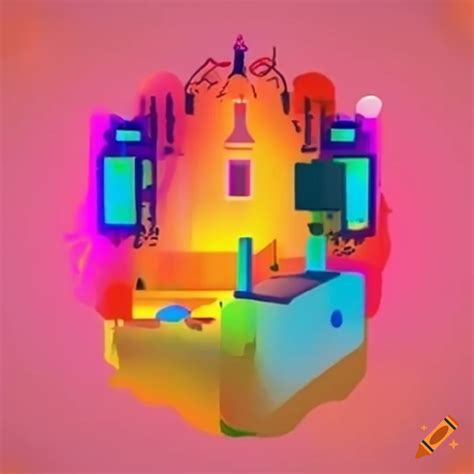 Illustration of a private proxy server on Craiyon