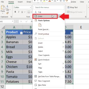 Image result for How to Copy Paste a Table in Loop