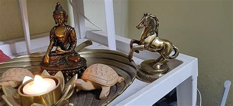 Buy ARTVARKO Brass Horse With Uplifted Legs Standing Horse Tableware ...