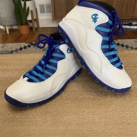 Jordan 10 Charlotte Used Some yellowing - Depop