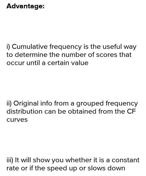 Advantage and disadvantage of ogive chart - Brainly.in