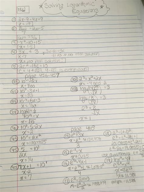 Solving Exponential and Logarithmic Functions 的图像结果