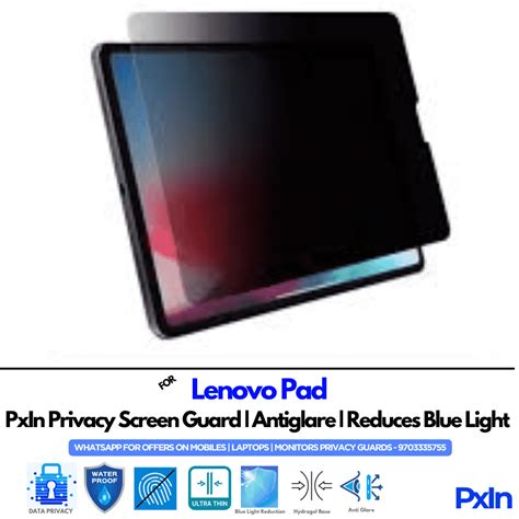 Privacy Screen Guard (Anti-Blue & Anti-Glare) for Lenovo Pad | Pxin