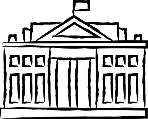 White House hand drawn illustration 34810656 Vector Art at Vecteezy