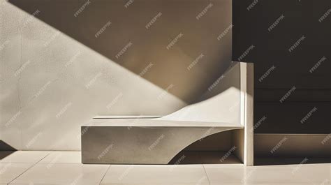 Premium Photo | Modern minimalist concrete bench against the wall with ...