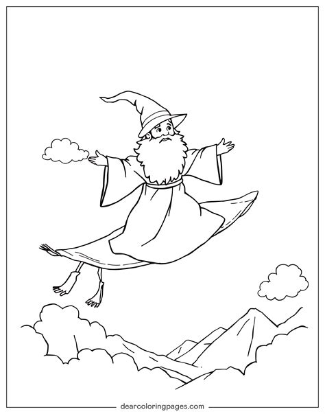 Image result for Wizard Coloring Pages