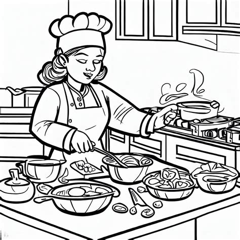 Image result for Cooking Coloring Pages