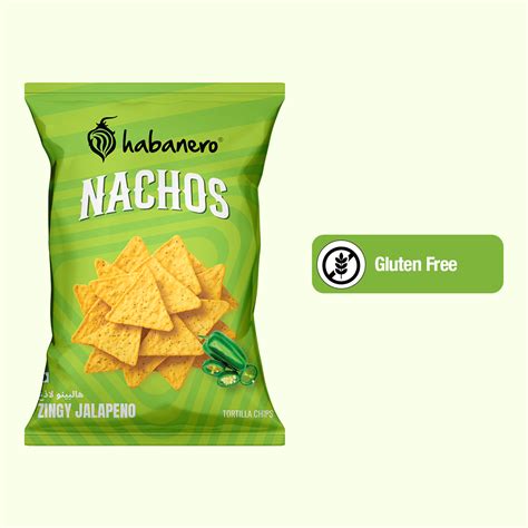 Habanero Zingy Jalapeño Nachos (Pack of 4) | Crunchy Corn Chips with S ...