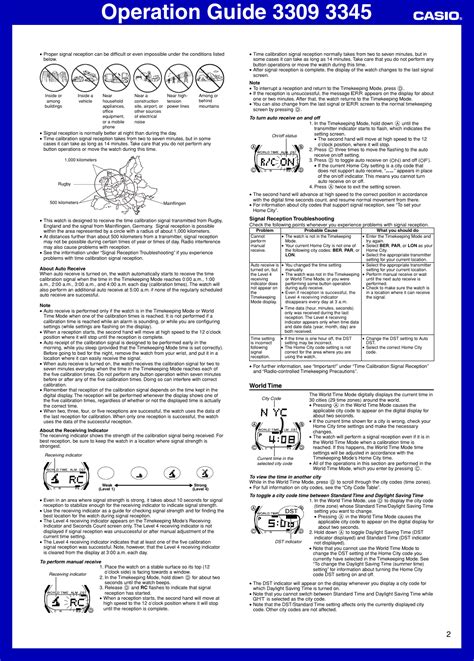 Image result for Casio Watch User Guide