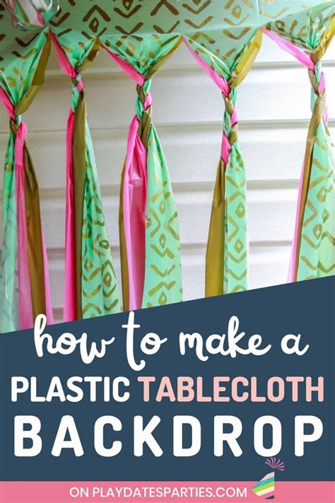 Image result for Plastic Tablecloth Backdrop DIY