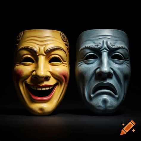 Greek comedy and tragedy mask on Craiyon
