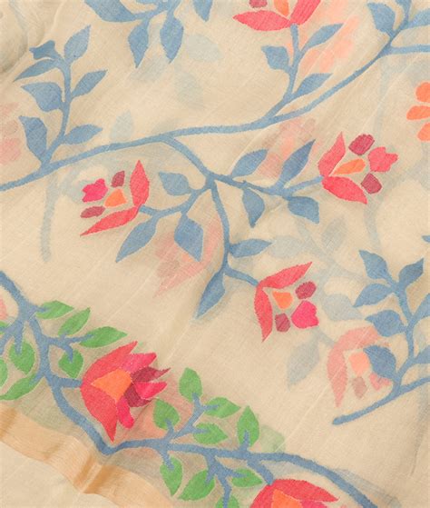 Buy White Muslin Saree RF13343