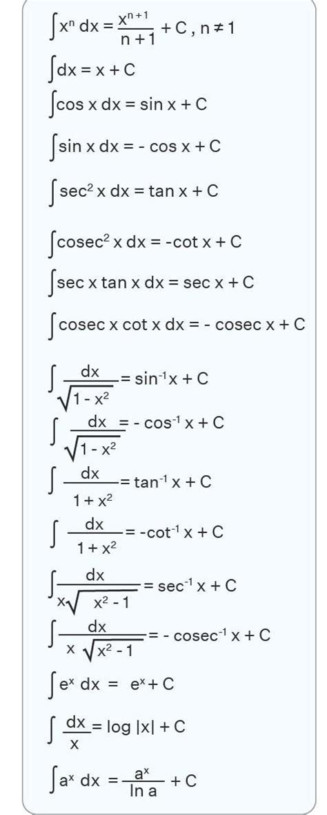 2 integration formulas - Brainly.in