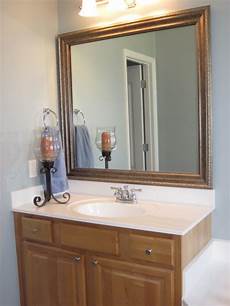 How To Frame Existing Bathroom Mirror by How To Frame Existing Bathroom Mirrors Lyn At Home How To Frame Existing Bathroom Mirror