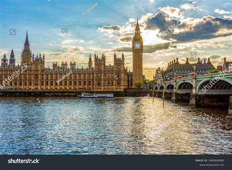 A shot of the Houses of Parliament including the Elizabeth Tower which houses Big Ben