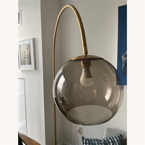 West Elm Overarching Brass Floor Lamp - AptDeco