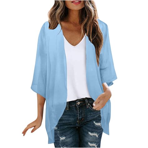Dezsed Women's Summer Cardigans Lightweight Open Front Cardigan Casual ...