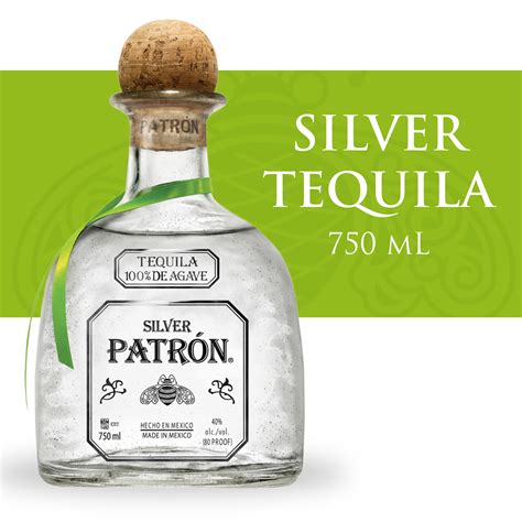 Patron Silver Tequila, 40% ABV - 750 mL Bottle - Walmart.com