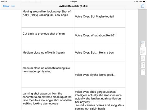 Image result for Shooting Script Template Word