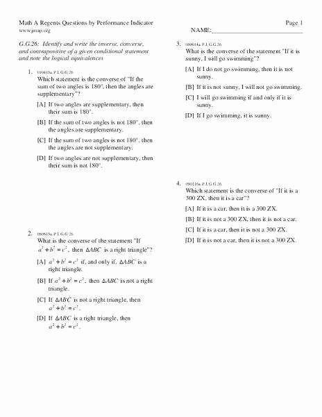 Image result for Conditional Statements Worksheet Key Geometry