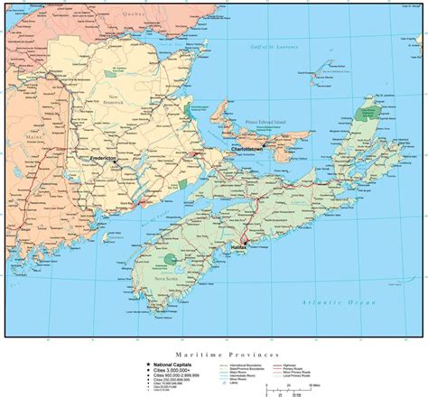 Printable Map Of The Maritimes