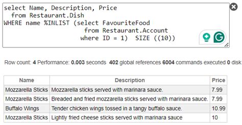 Image result for SQL Code Inlist